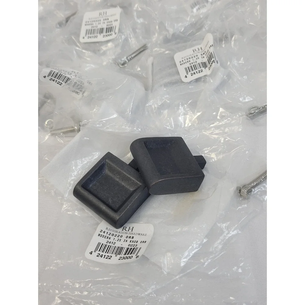 Lot of‎ 32 Restoration Hardware Brand New Modern Knobs In Bronze 1 1/4 